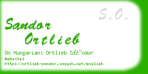 sandor ortlieb business card